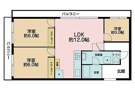 3LDK 間取り