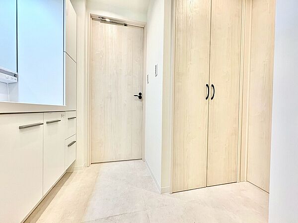 十分な広さの脱衣所。