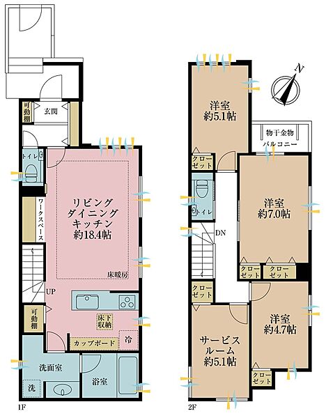 間取りを拡大表示