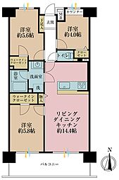 藤和ハイタウン練馬 3LDKの間取図画像