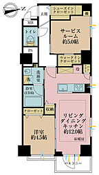 ダイアパレス大洋・駒形 1SLDKの間取図画像