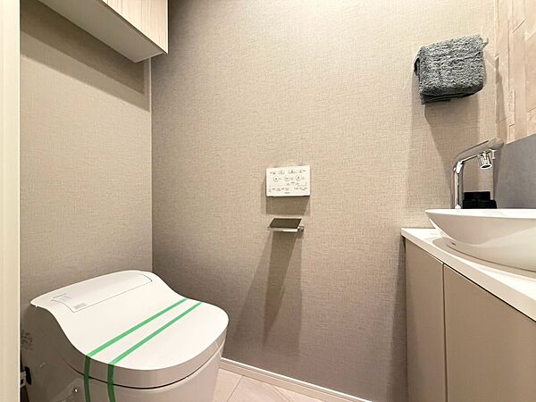 清潔感の高いお手洗い。