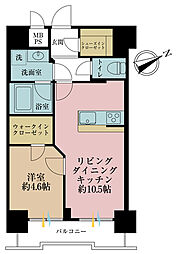 ハイマート入谷 1LDKの間取図画像