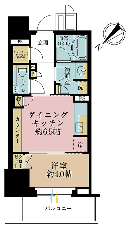 1DK 間取り