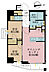 間取り：2LDK、専有面積40.37m2、バルコニー面積4.46m2