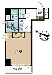 秀和日本橋箱崎レジデンス 1Kの間取図画像