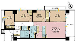 プラウド東陽町 4LDKの間取図画像