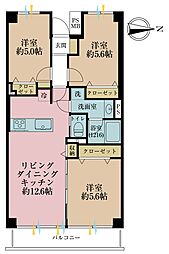 パークハイム東陽町 3LDKの間取図画像
