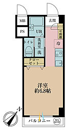 トーカン新宿第2キャステール ワンルームの間取図画像