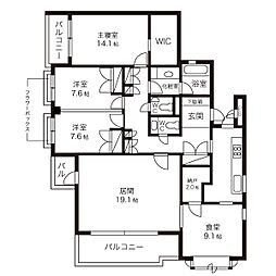 間取図画像 3LDK