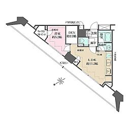ザ・パークハウス戸越公園タワー 1LDKの間取図画像