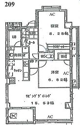 クールセリシエ 2LDKの間取図画像