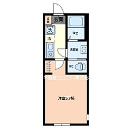 OPPAMA CREST 1Kの間取図画像