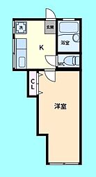小島ハイツ1 1Kの間取図画像