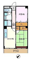 プロシード金沢文庫 2LDKの間取図画像