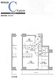 エテルニテ 5階2LDKの間取り