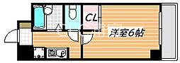 AD浦安 1Kの間取図画像