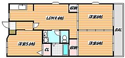 グレースビル 3LDKの間取図画像