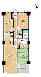 コスモ千葉グレイスヒルズ 3LDKの間取図画像