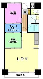 元今泉ハイタウン 2LDKの間取図画像
