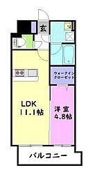 PALMS 1LDKの間取図画像