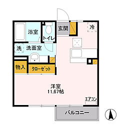 ホワイトテラス ワンルームの間取図画像