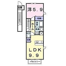 サニー・プレイス 1LDKの間取図画像