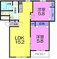 華美が丘ファミーユ2階6.0万円