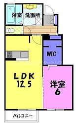 コートヤード　G 1階1LDKの間取り