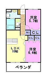 間取図画像 2LDK