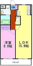 間取図画像 1LDK