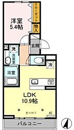 アメニティグランデ 1LDKの間取図画像