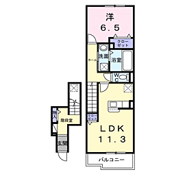 エレガンス メゾン II 1LDKの間取図画像