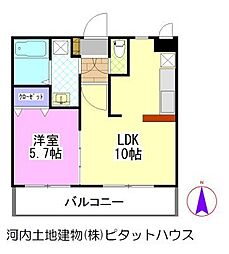 アルファレジデンス・イースト 1LDKの間取図画像