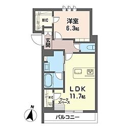 saisonverte 1LDKの間取図画像