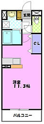 ルーナシティ 1Kの間取図画像