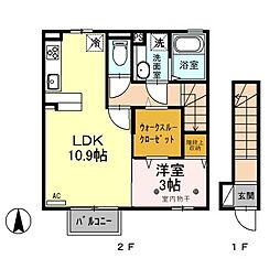 ウィットSW2 1LDKの間取図画像