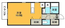 グリフルガーデン 1DKの間取図画像