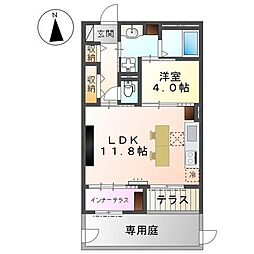 スイートモダン東宿郷3丁目新築マンション 1LDKの間取図画像