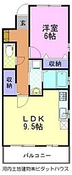 プルミエール 1LDKの間取図画像