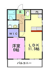 プリステージュ 1LDKの間取図画像
