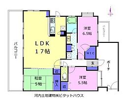 レーベンハイムコンフォレスタ宇都宮 3LDKの間取図画像