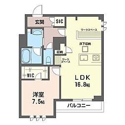 エクラモーブ 1LDKの間取図画像