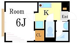 トラム 1Kの間取図画像