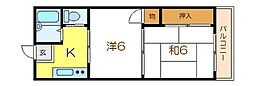 アメニティ長島 2Kの間取図画像