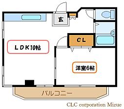 都営新宿線 瑞江駅 徒歩13分の賃貸マンション 4階1LDKの間取り