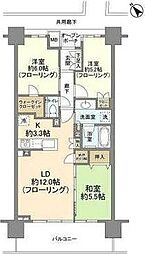 プラウドシティ船堀 3LDKの間取図画像