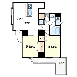 ウインベルデュエット小岩 2LDKの間取図画像