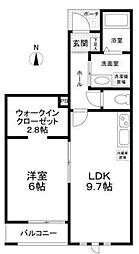LANAIHOUSENOAH 1LDKの間取図画像