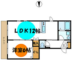 KandY,S 1LDKの間取図画像